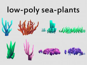 Seaweed coral underwater plant aquatic 3D Model