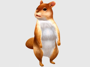 Squirrel chipmunk chipmuck chippy animation 3D 모델