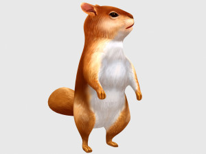 Squirrel chipmunk chipmuck chippy animation 3D 모델