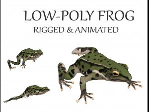 Katak animasi Model 3D