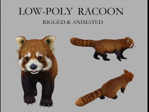 Red panda racoon palm civet 3D Model