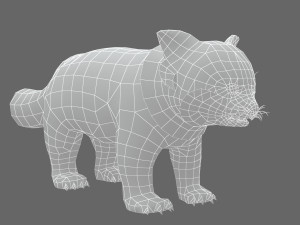 Red panda racoon palm civet 3D-Modell