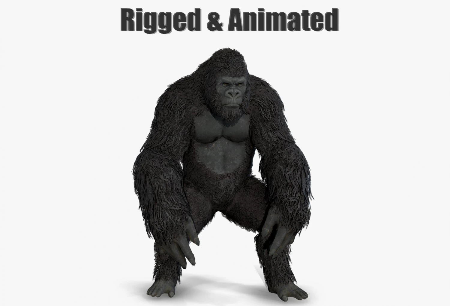 Gorilla ape orangutan 3D Model .c4d .max .obj .3ds .fbx .stl .blend 