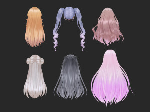 Hair style 01 3D 모델