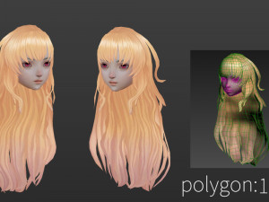 Hair style 01 Model 3D