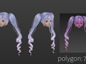 Hair style 01 Model 3D