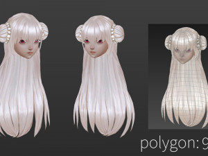 Hair style 01 Model 3D