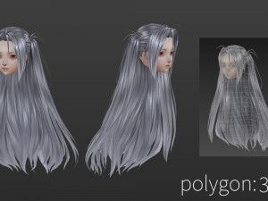 Hair style 01 Model 3D