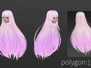 Hair style 01 Model 3D