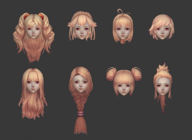 Hair style 05 Modelo 3D .c4d .max .obj .3ds .fbx .stl .blend 