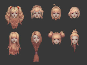 Hair style 05 3D Model