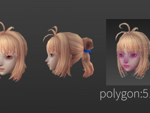 Hair style 05 Modelo 3D
