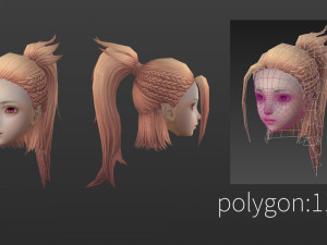 Hair style 05 Modelo 3D