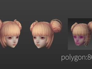 Hair style 05 Modelo 3D