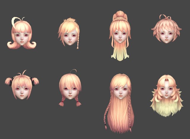 Hair style 06 3D Model .c4d .max .obj .3ds .fbx .stl .blend 