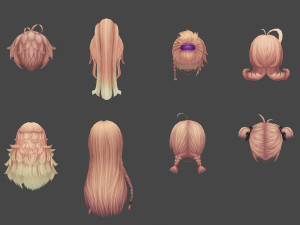 Hair style 06 3D Model