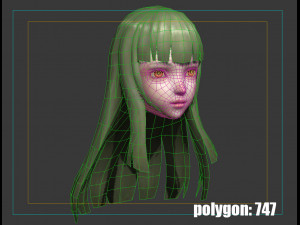 Hair style 07 Modèle 3D