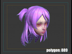 Hair style 07 Modèle 3D