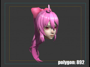 Hair style 07 Modèle 3D