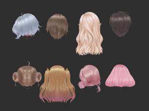 Hair style 02 3D Model