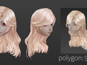 Hair style 02 3D Model