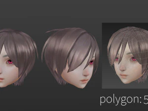 Hair style 02 3D Model