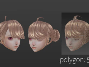 Hair style 02 3D Model