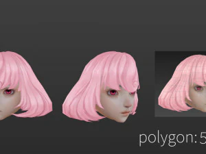 Hair style 02 3D Model