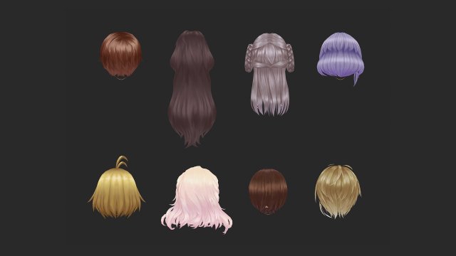 Hair style 03 Model 3D .c4d .max .obj .3ds .fbx .stl .blend 