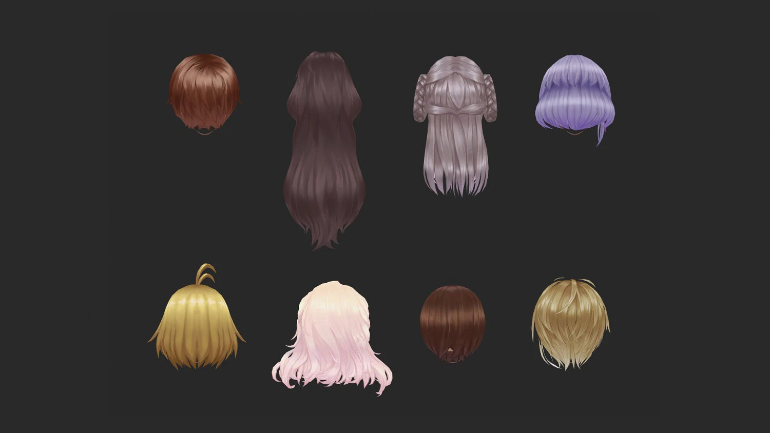 Hair style 03 3D Model .c4d .max .obj .3ds .fbx .stl .blend 