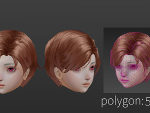 Hair style 03 Model 3D
