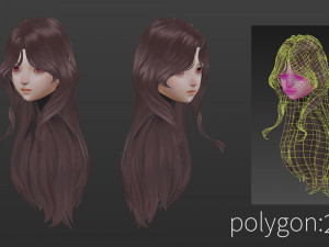Hair style 03 Model 3D