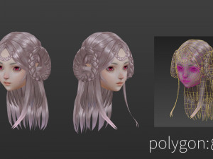 Hair style 03 Model 3D