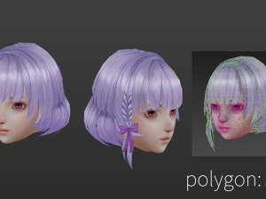 Hair style 03 Model 3D