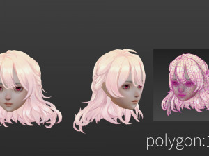 Hair style 03 Model 3D