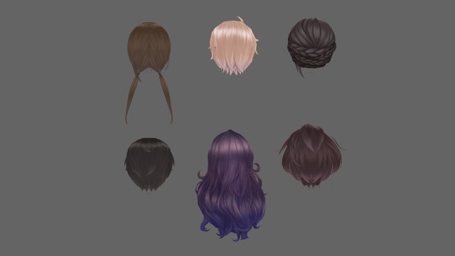 Hair style 04 Model 3D .c4d .max .obj .3ds .fbx .stl .blend 