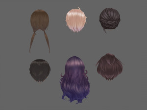 Hair style 04 3D Model
