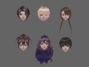 Hair style 04 Model 3D