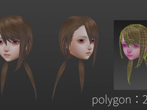 Hair style 04 Model 3D