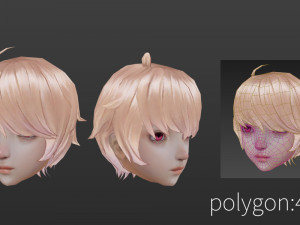 Hair style 04 Model 3D