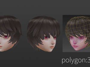 Hair style 04 Model 3D