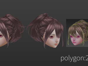 Hair style 04 Model 3D
