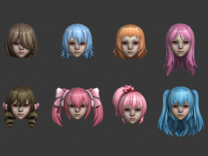 Hair style 08 3D Model