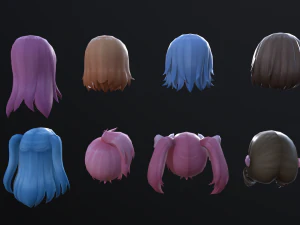 Hair style 08 3D Model