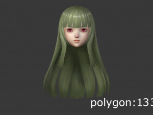 Hair style 09 Model 3D