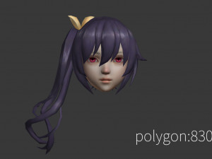 Hair style 09 Model 3D