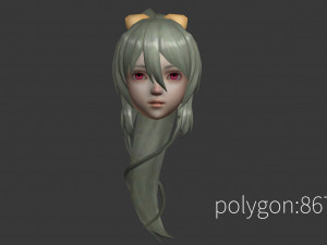 Hair style 09 Model 3D
