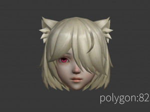 Hair style 09 Model 3D