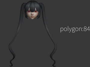 Hair style 09 Model 3D