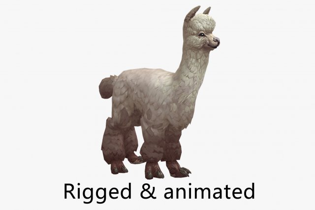 Alpaca 3D 모델 .c4d .max .obj .3ds .fbx .stl .blend 